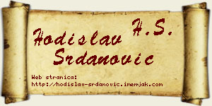 Hodislav Srdanović vizit kartica